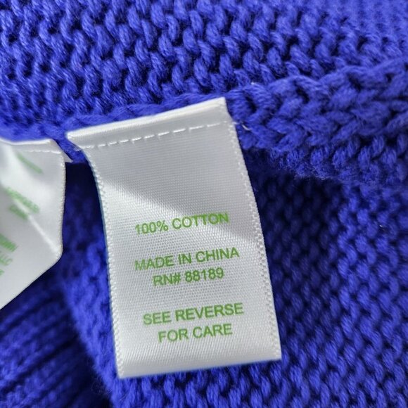 Lilly Pulitzer Women's Size Blythe Pullover Sweater Blue Open Knit - Picture 6 of 6